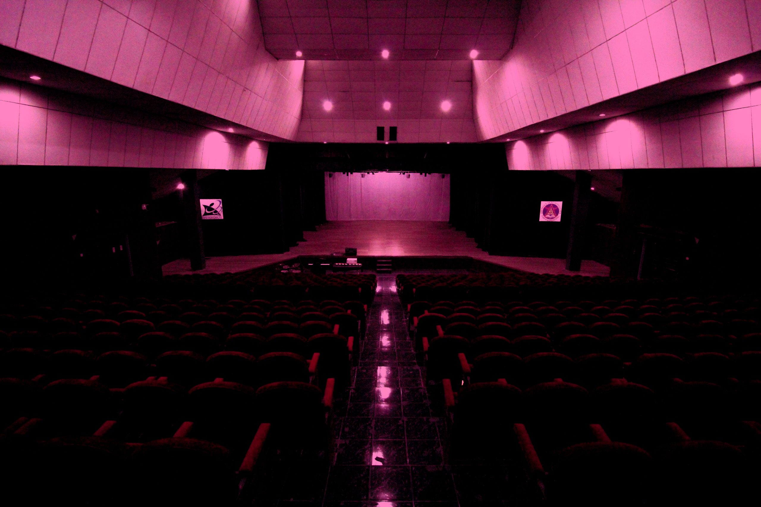 An empty dance theater stage