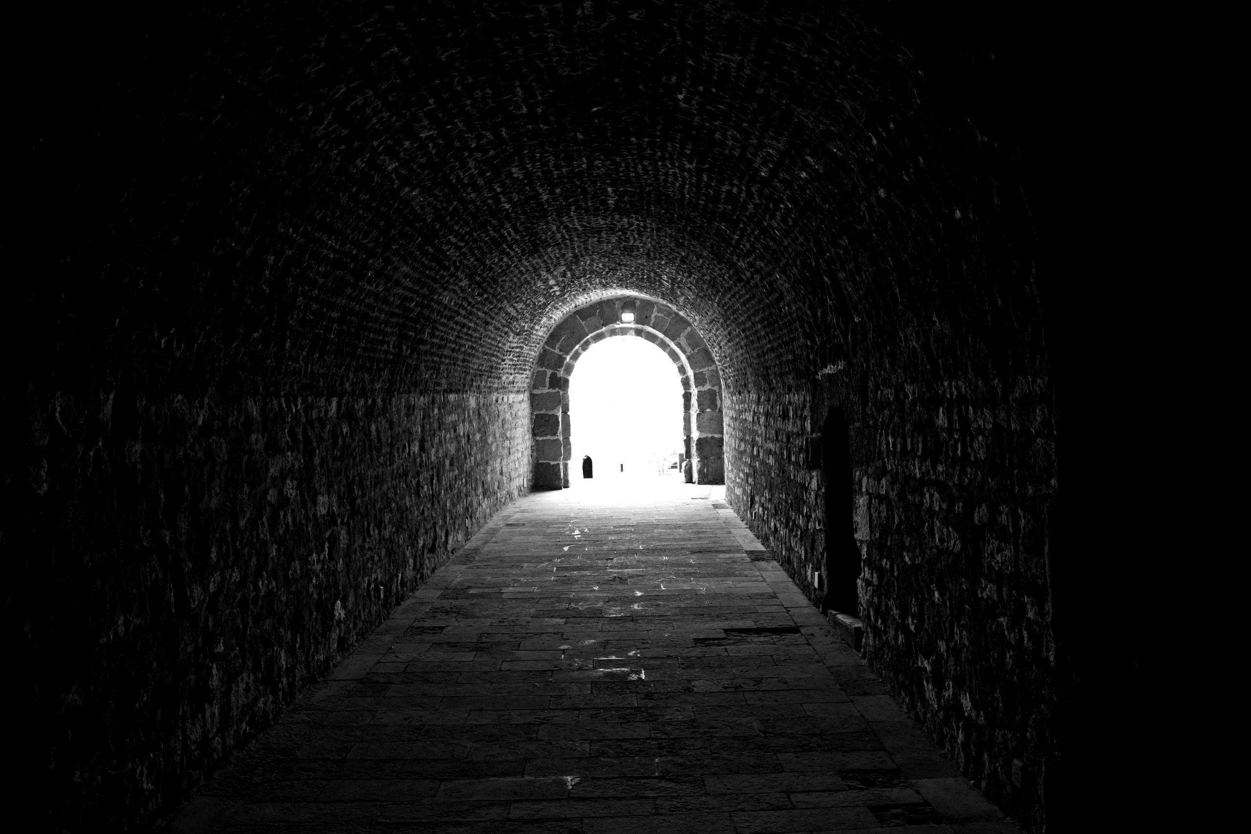In a tunnel your focus only goes to the end: tunnel-vision